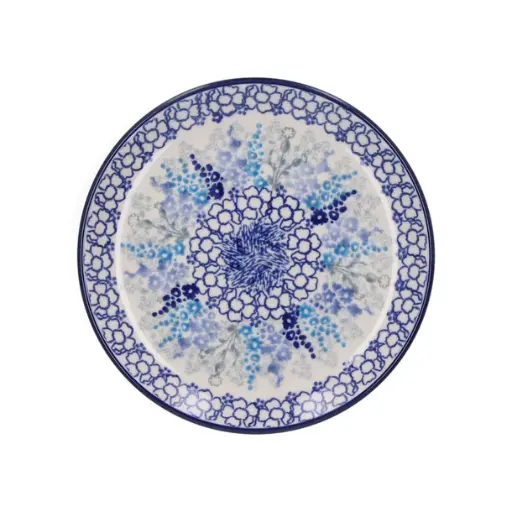 BUNZLAU CAKE DISH 16CM DELPHINIUM