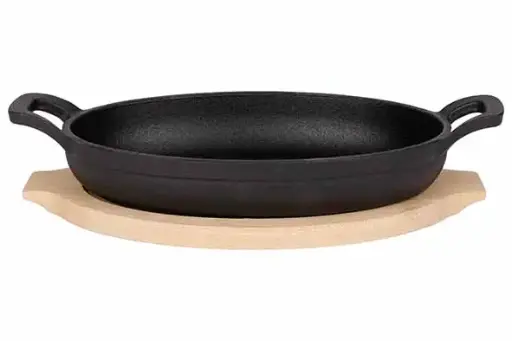 GRATINSCHOTEL GIETIJZER 22X13CM OP PLANKJE