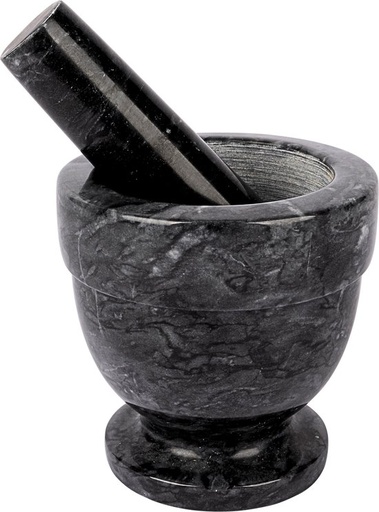 VIJZEL MARMER ZWART/GRIJS D10CM 21CL 