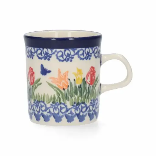 BUNZLAU MUG STRAIGHT 160 ML TULIP HEARTS