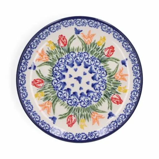 BUNZLAU CAKE DISH 16CM TULIP HEARTS