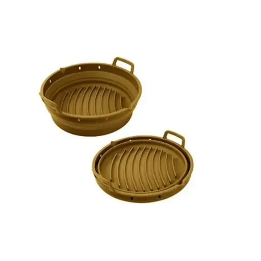 point virgule opvouwbare ronde airfryer bakvorm platinum silicone 