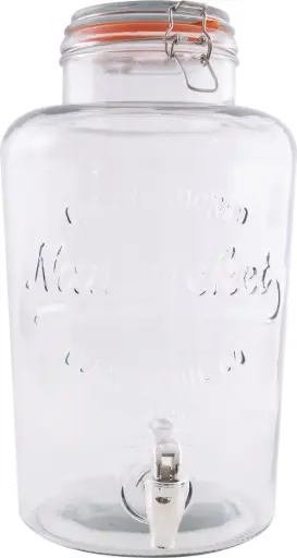 Limonadetap met beugeldeksel 8 liter glas 