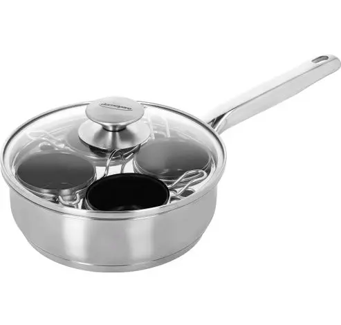 Demeyere pocheerpan met glazen deksel ø 18 cm rvs 