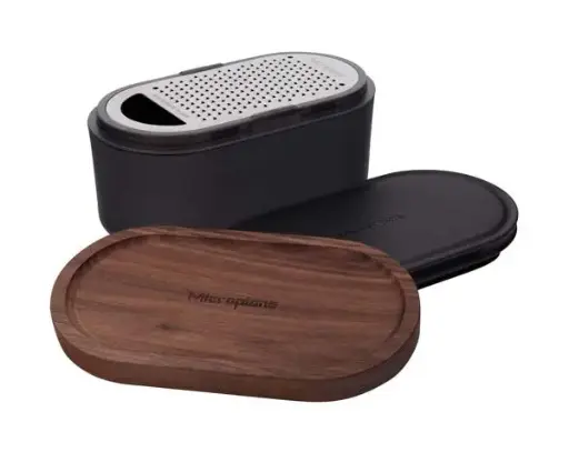 Microplane Container rasp Antraciet walnoot 