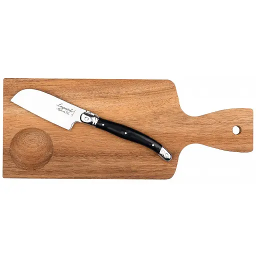Santoku kaasmesje met serveerplank acacia